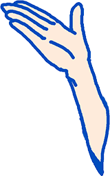 お問い合わせ 見知らぬ女性の手